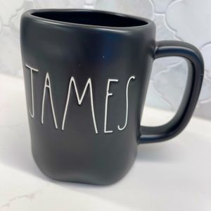 BRAND NEW Rae Dunn Black ‘JAMES’ coffee mug